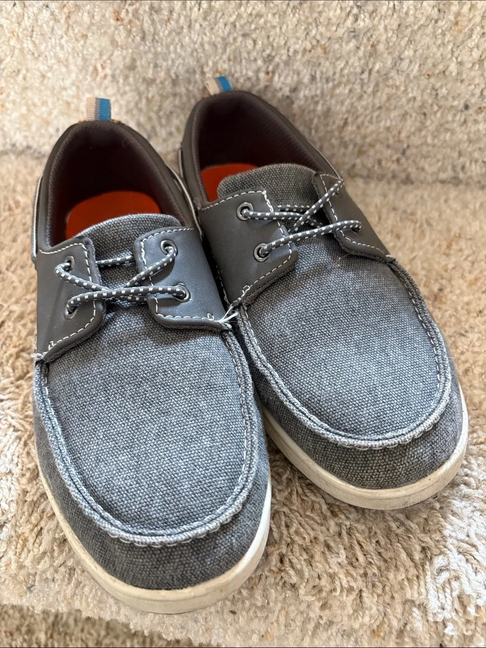 Men's Casual Gray Canvas Lace-Up Shoes